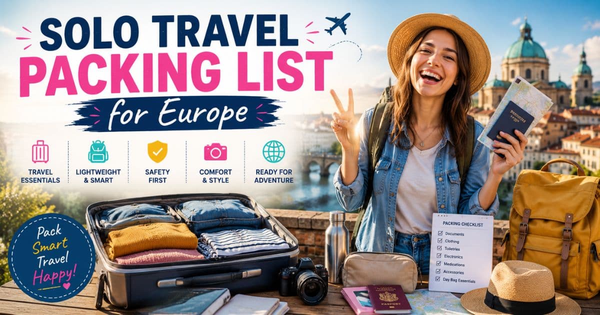 Solo Travel Packing List for Europe
